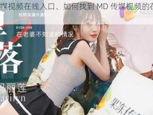 MD传媒视频在线入口、如何找到 MD 传媒视频的在线入口