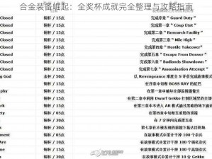 合金装备崛起：全奖杯成就完全整理与攻略指南