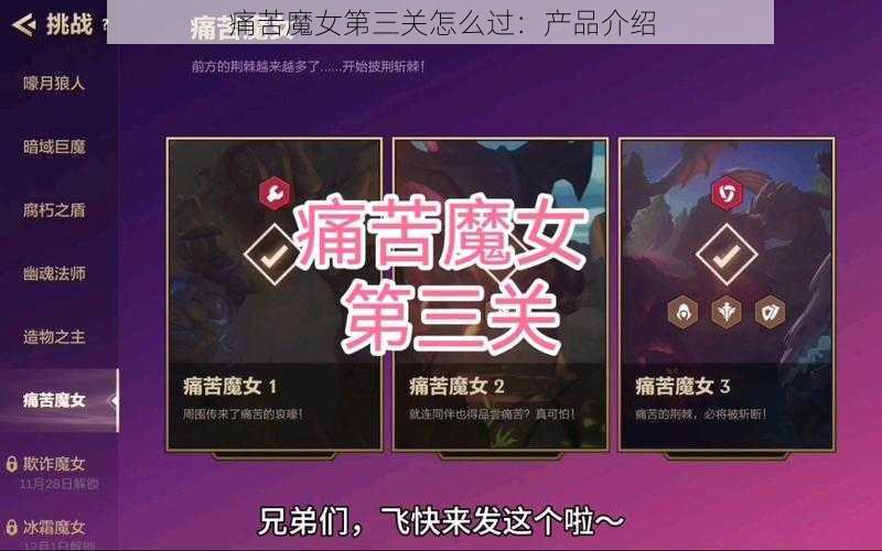 痛苦魔女第三关怎么过：产品介绍