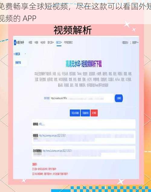 免费畅享全球短视频，尽在这款可以看国外短视频的 APP