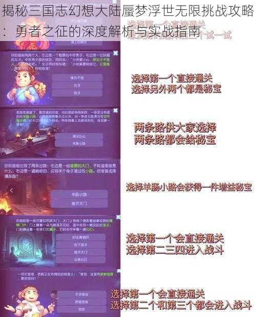 揭秘三国志幻想大陆蜃梦浮世无限挑战攻略：勇者之征的深度解析与实战指南