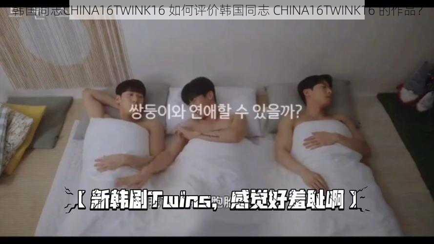 韩国同志CHINA16TWINK16 如何评价韩国同志 CHINA16TWINK16 的作品？