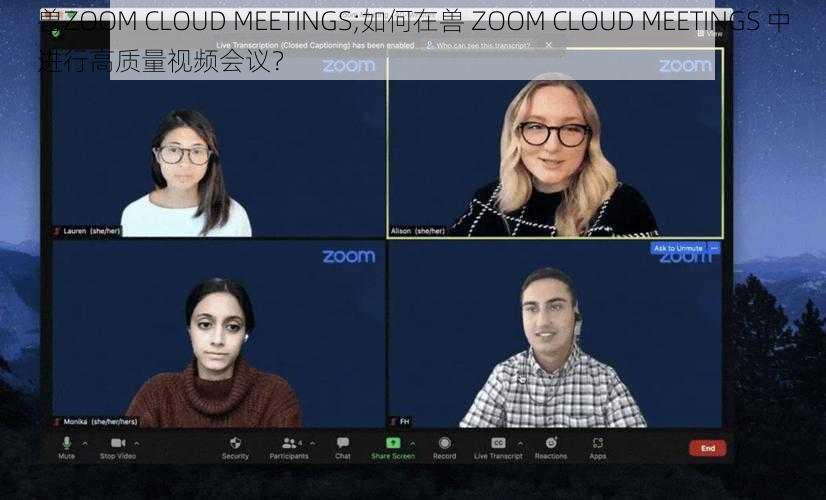 兽ZOOM CLOUD MEETINGS;如何在兽 ZOOM CLOUD MEETINGS 中进行高质量视频会议？