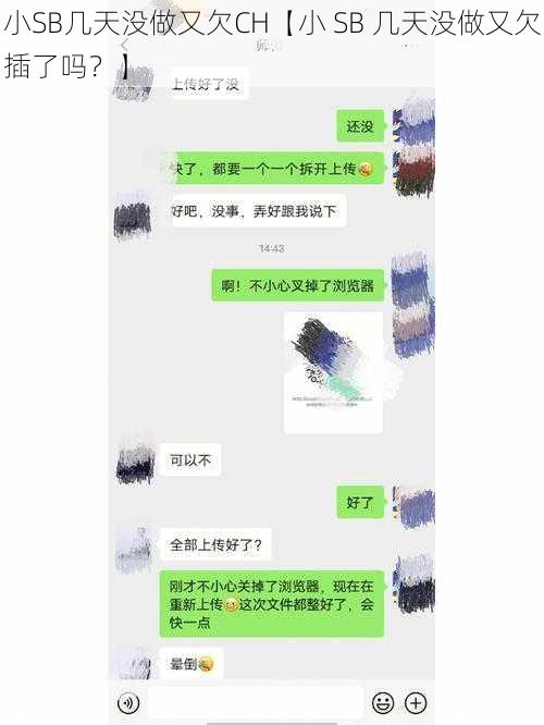 小SB几天没做又欠CH【小 SB 几天没做又欠插了吗？】