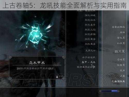 上古卷轴5：龙吼技能全面解析与实用指南