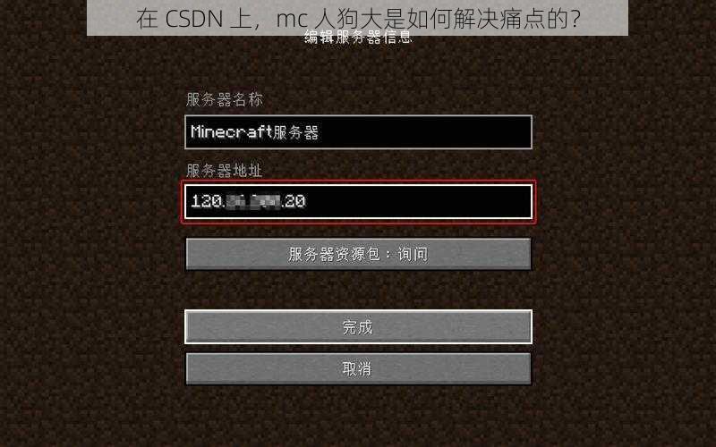 在 CSDN 上，mc 人狗大是如何解决痛点的？