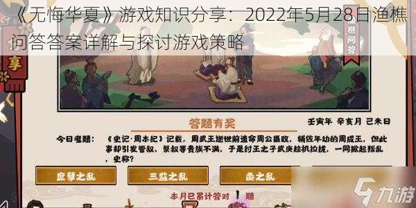 《无悔华夏》游戏知识分享：2022年5月28日渔樵问答答案详解与探讨游戏策略