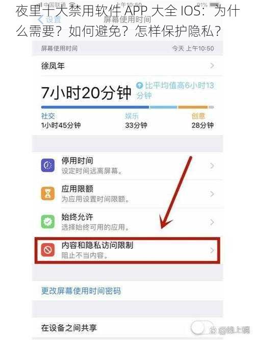 夜里十大禁用软件 APP 大全 IOS：为什么需要？如何避免？怎样保护隐私？