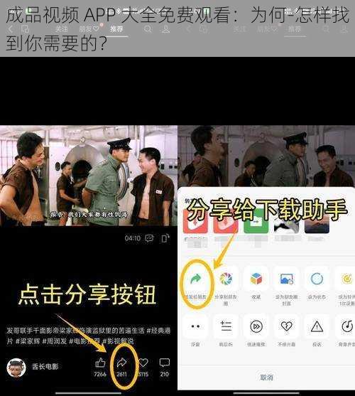 成品视频 APP 大全免费观看：为何-怎样找到你需要的？