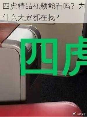 四虎精品视频能看吗？为什么大家都在找？