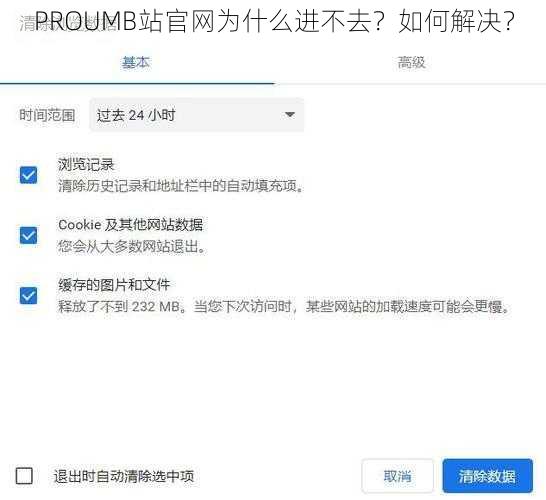 PROUMB站官网为什么进不去？如何解决？