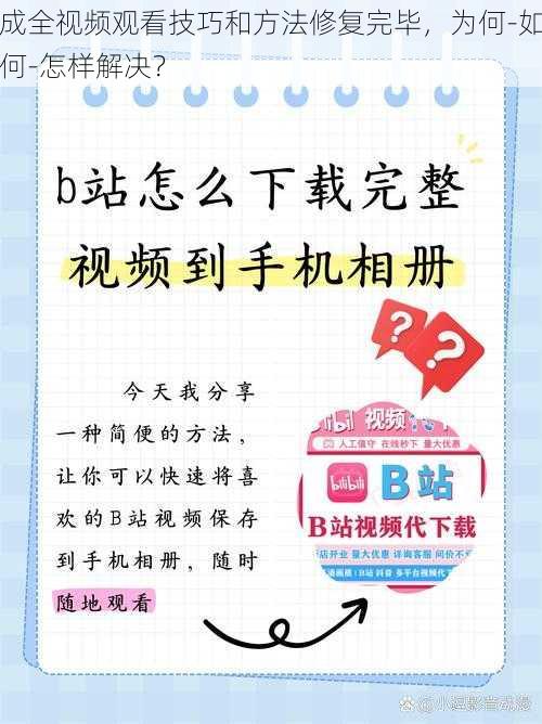 成全视频观看技巧和方法修复完毕，为何-如何-怎样解决？