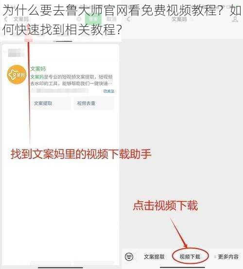 为什么要去鲁大师官网看免费视频教程？如何快速找到相关教程？