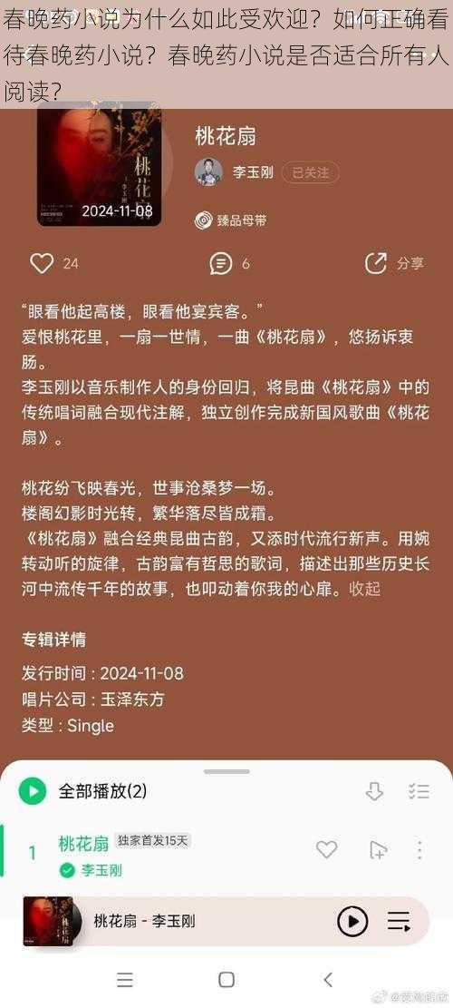 春晚药小说为什么如此受欢迎？如何正确看待春晚药小说？春晚药小说是否适合所有人阅读？