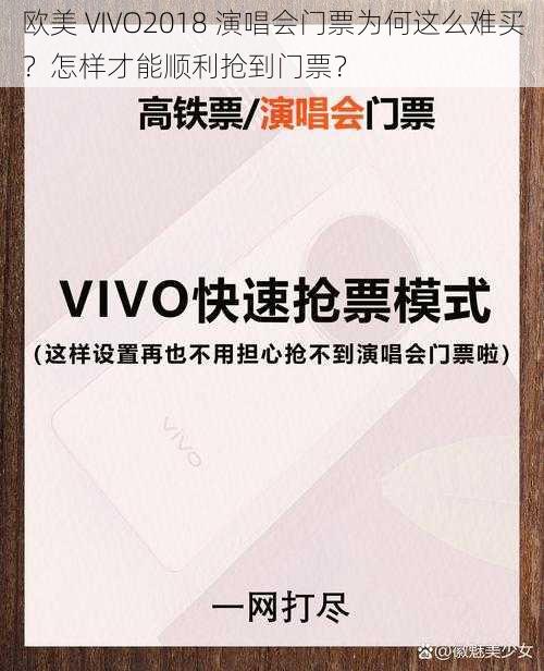 欧美 VIVO2018 演唱会门票为何这么难买？怎样才能顺利抢到门票？